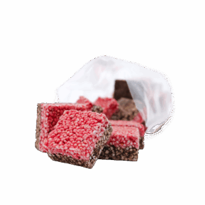 Cubitos de chocolate fresa